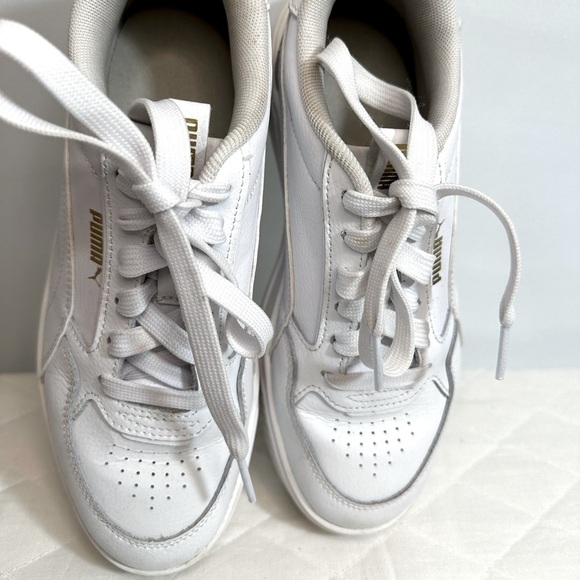 Puma Karmen Rebelle Womens Size 8.5 Casual Platform Sneakers Shoes White Logo - Picture 6 of 16